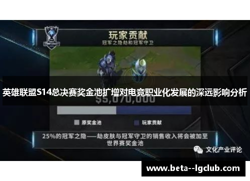 英雄联盟S14总决赛奖金池扩增对电竞职业化发展的深远影响分析