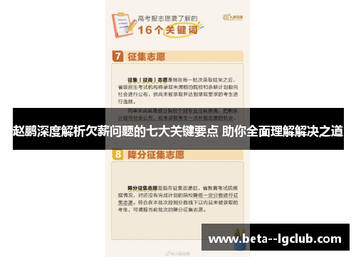 赵鹏深度解析欠薪问题的七大关键要点 助你全面理解解决之道 赵鹏深度解析欠薪问题的七大关键要点 助你全面理解解决之道